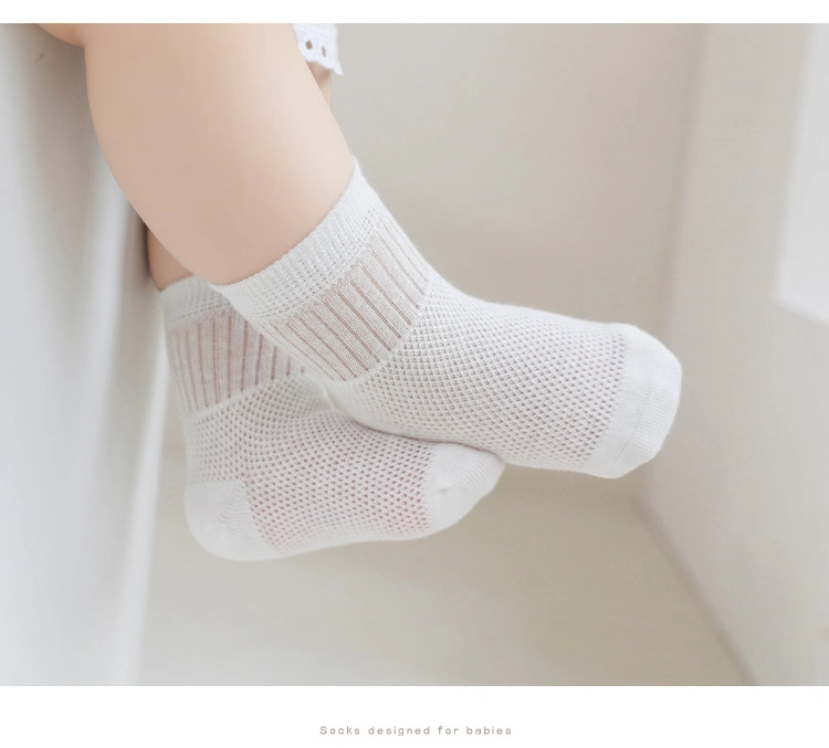 Children′s Socks Summer Baby Tube Socks Boneless Solid Color Loose Mouth Cotton Factory Direct Sales