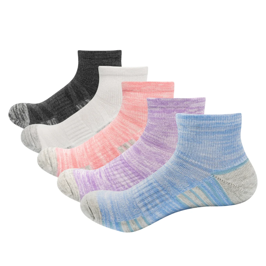 Custom Women Fashion Comfortable Cotton Polyester Colorful Sports Short Quarter Wholesale Adult Breathable Socks