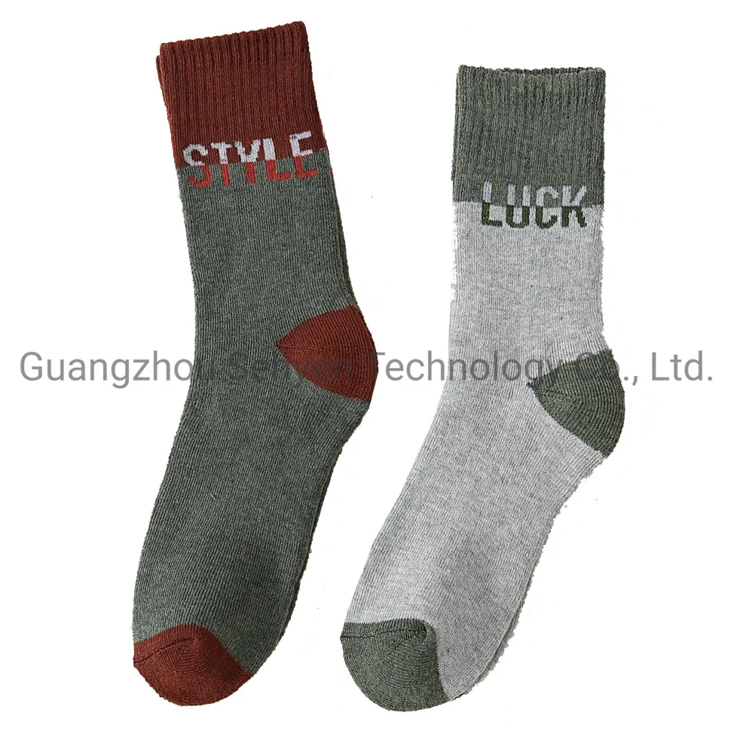 Men Women Unisex Cotton Polyester Colorful Custom Design Anti-Slip Sports Happy Jacquard Crew Socks