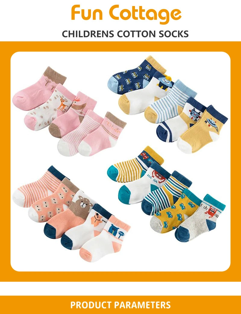 Wholesale Custom Design Children Cute Kids Socks Colorful Cotton Girl School Teen Boy Socks Jacquard Mouse Kid Cartoon Crew Sock