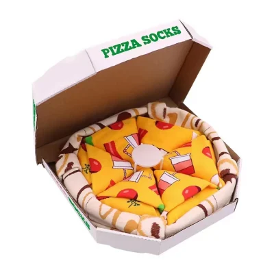 Design exclusivo Cmax Wholesale Pizza Sports Happy Novelty Lady Food Colorful Crew Creative Fashion Couple Gift Box Meias